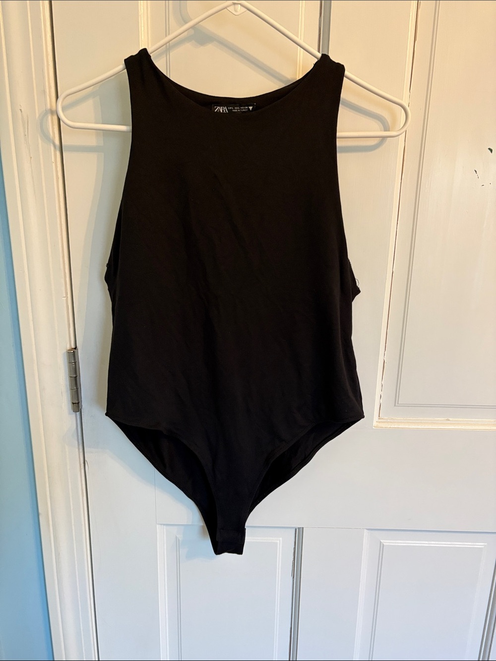 Zara Large Black Sleeveless One-Piece Bodysuit